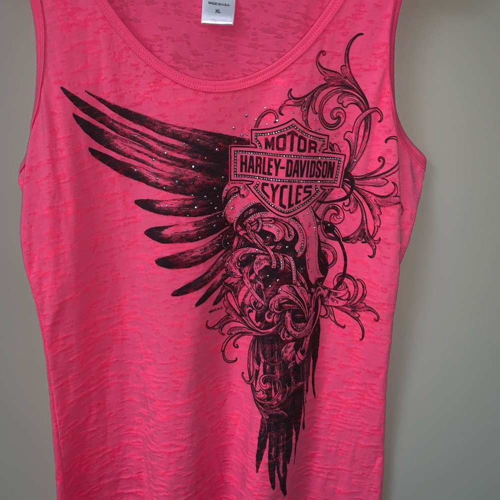 Hot pink Harley Tank XL